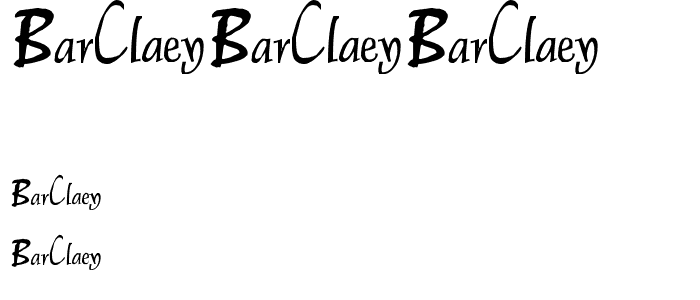 BarClaey Label font